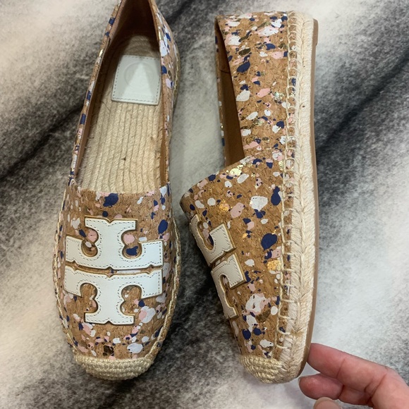 { Tory Burch } Ines Espadrille New Ivory Confetti - Picture 2 of 8